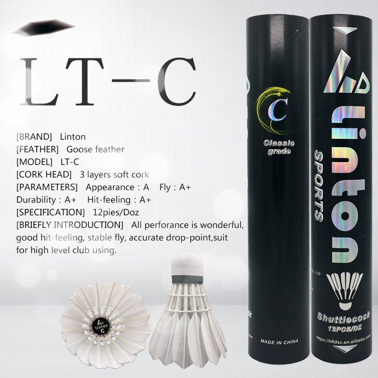 LT-C Most durable goose feather badminton shuttlecock/China Factory/Manufacture