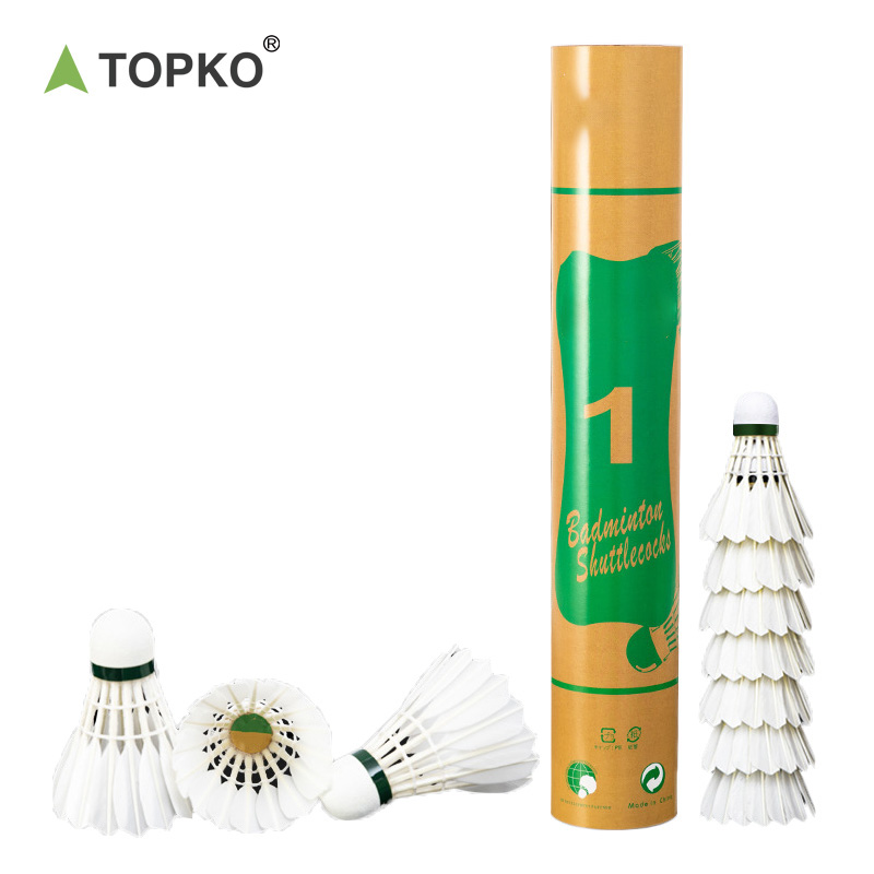 TOPKO Shuttlecock A Class Goose Feather 60 Badminton A+ Durability And Flight for international tournament