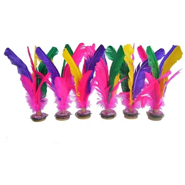 OEM Accepted Outdoor Game Colorful Customized Feather Kick Shuttlecock