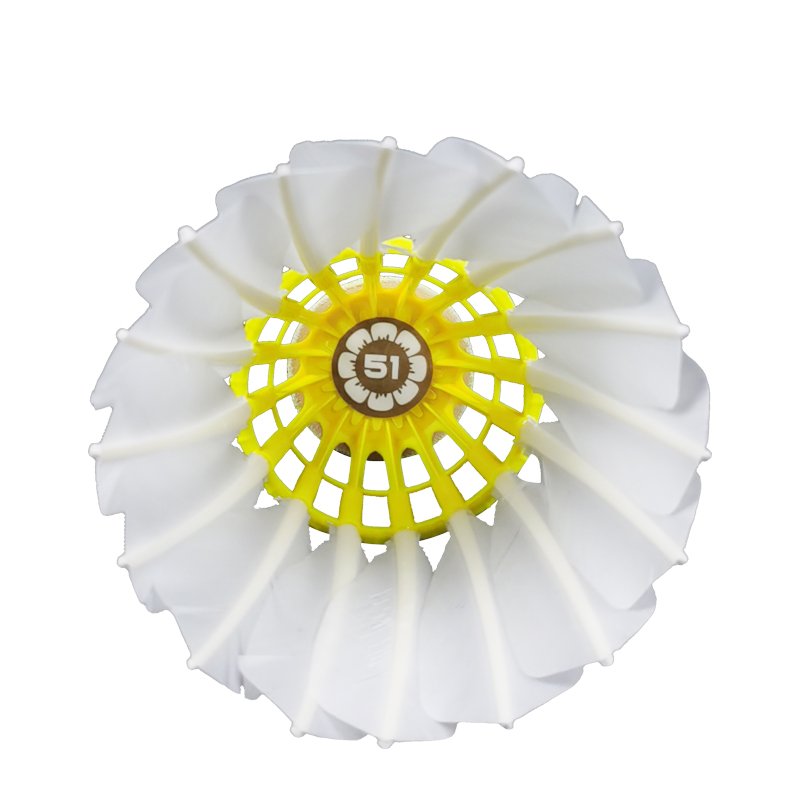 D51Fiber Cork Badminton Shuttlecock Goose Feather Hybrid Shuttlecock for Indoor Play Super Appropriate Fly Speed