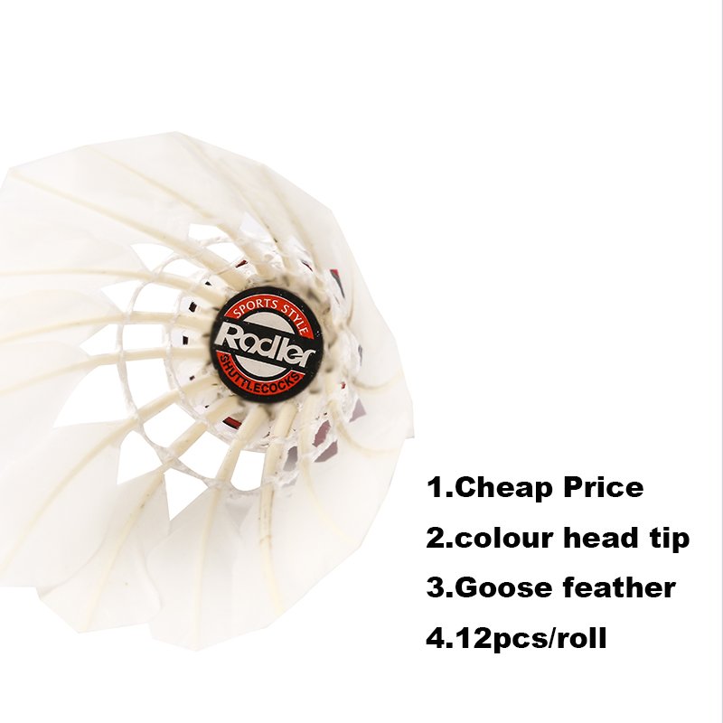 Factory custom provided Badminton Shuttlecocks Birdies,12 Pack Training Badminton Balls with Great Stability for in/out door