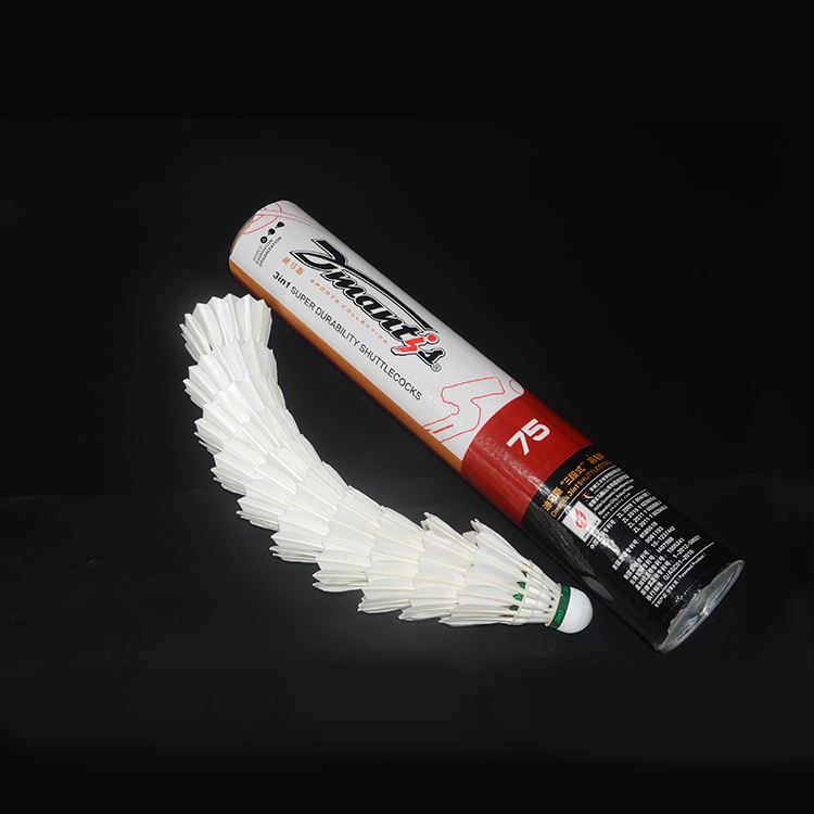 Dmantis D75 Professional Use Badminton Shuttlecock High Level Professional Shuttlecock Natural Feather for Tournament