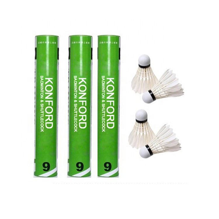 Konford Hot Badminton Factory Directly Provide Merk 75/76/77/78 Shuttlecock Terbaik Wholesale Dna Badminton Shuttlecock Sports