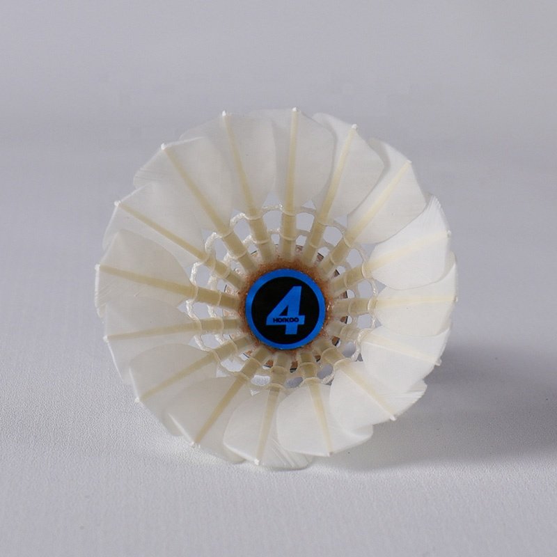 Honkoo Durable White Goose Feather Aeroplane Tournament Wholesale Badminton Tube Shuttlecock For Training