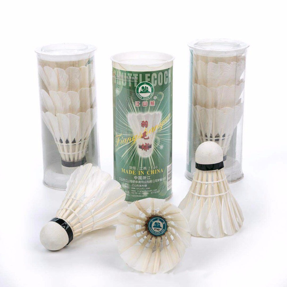 custom design cheapest wholesale badminton ball color duck feather shuttlecock