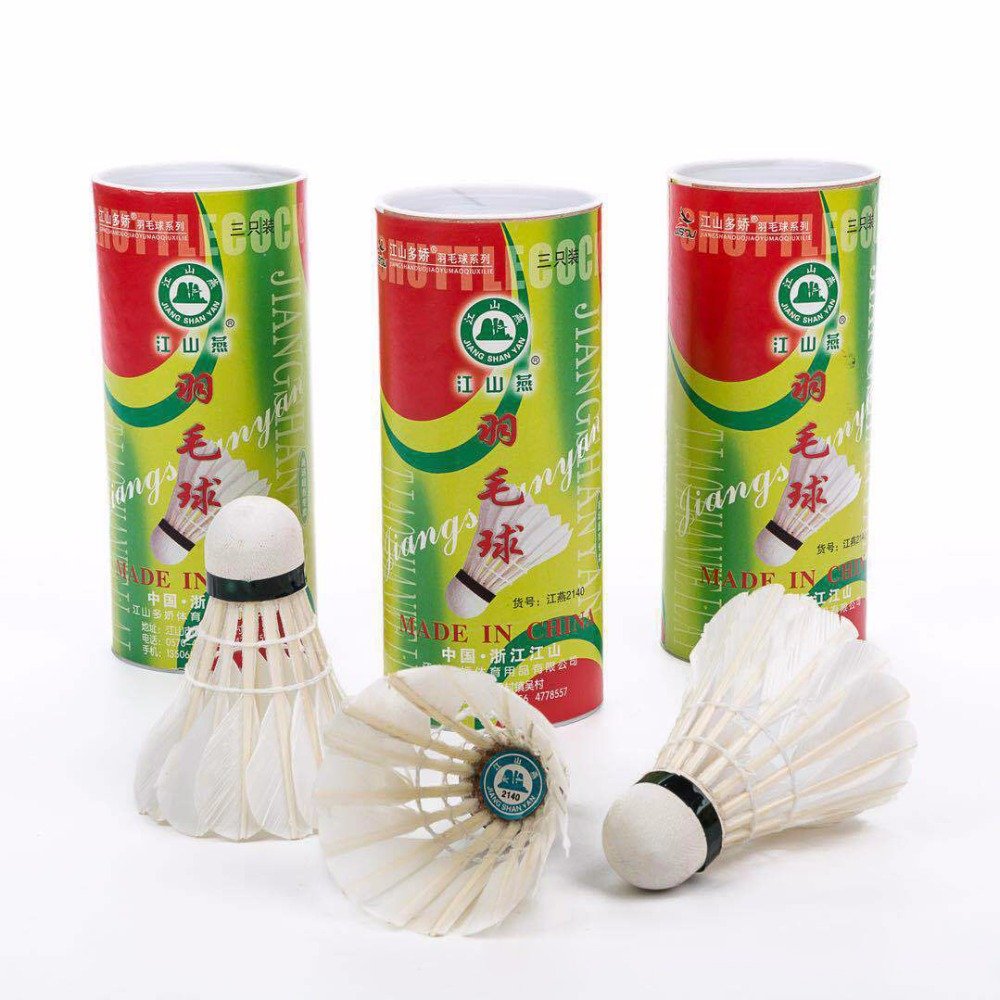 custom design cheapest wholesale badminton ball color duck feather shuttlecock