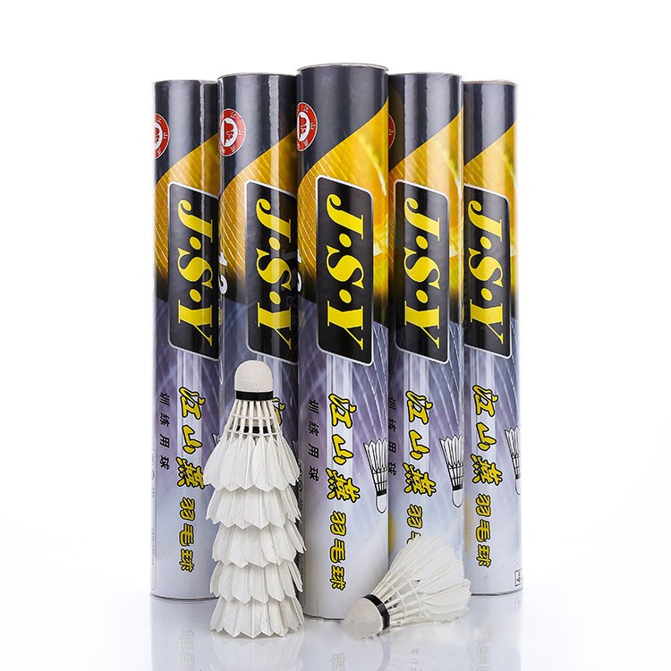 custom design cheapest wholesale badminton ball color duck feather shuttlecock