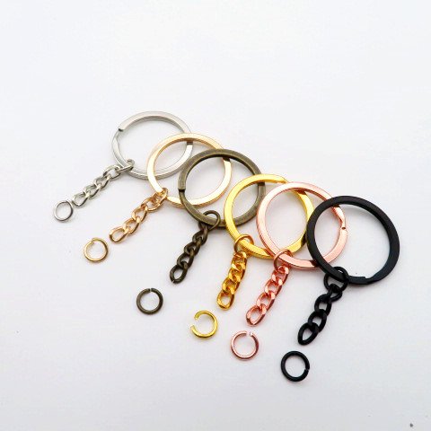 2.0*30mm key fob metal key holder split rings keyring keychain