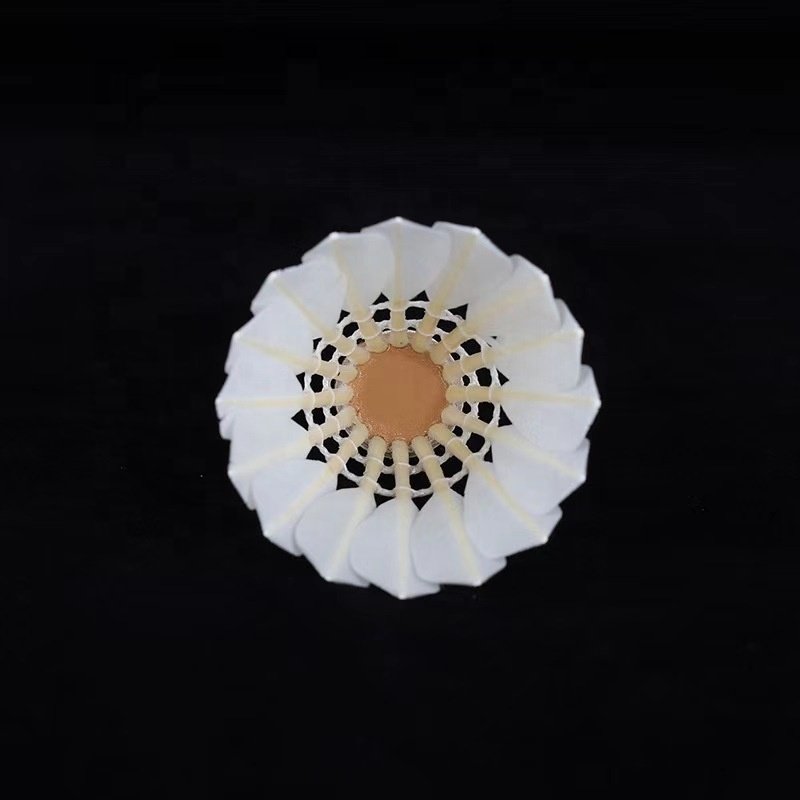 High Quality Durable Ultra White Goose Feather for Outdoor and Indoor Badminton Factory Direct Sale