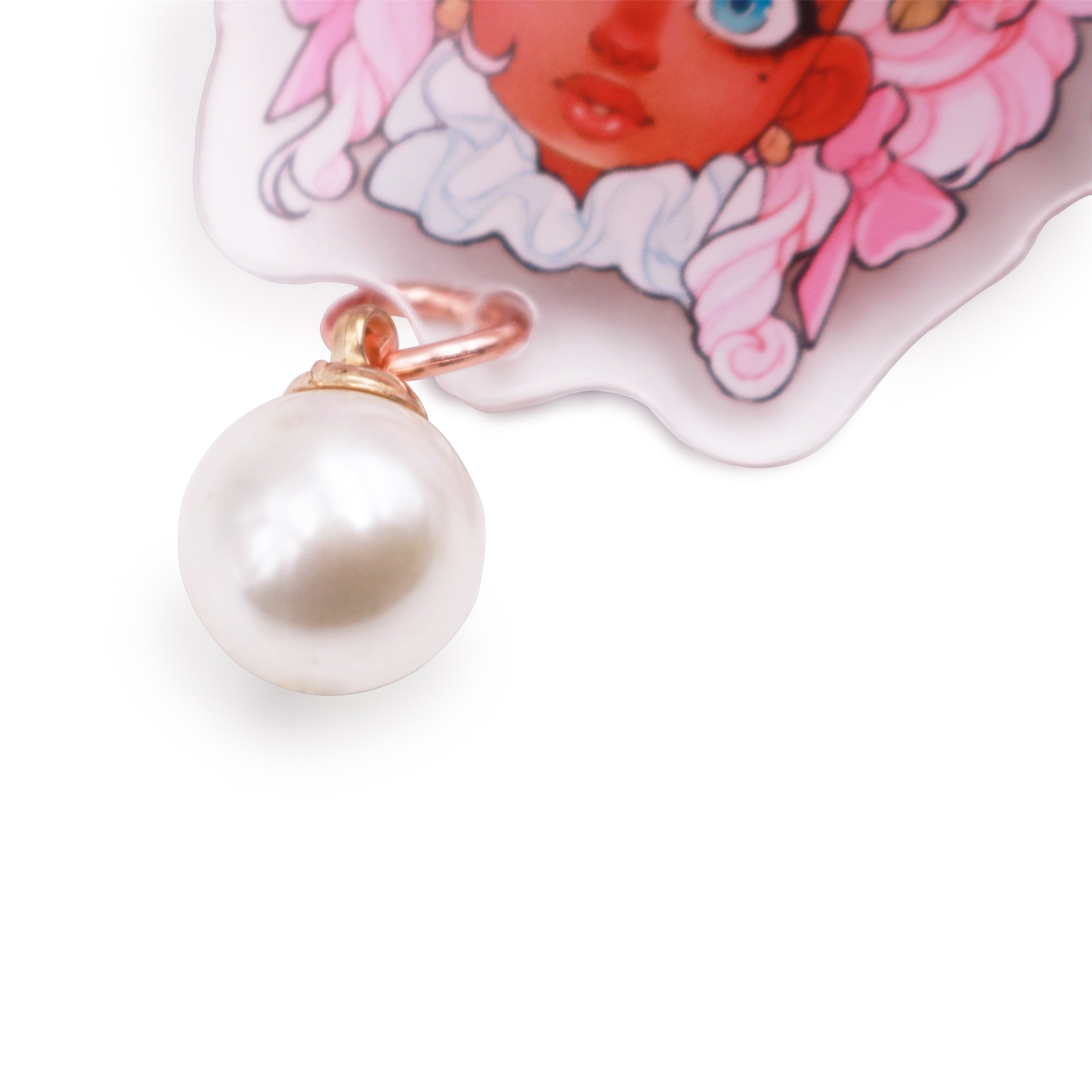 Customized Design Cute Cartoon Printing Promotional Gift Logo Bulk charm hologram Epoxy Clear Acrylic Pendant keychain