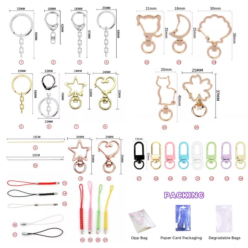 Customized Design Cute Cartoon Printing Promotional Gift Logo Bulk charm hologram Epoxy Clear Acrylic Pendant keychain