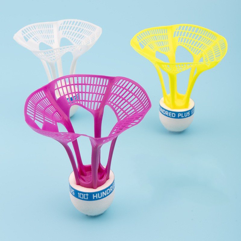 Outdoor Plastic Badminton Cork Nylon Badminton Windproof Elastic Badminton