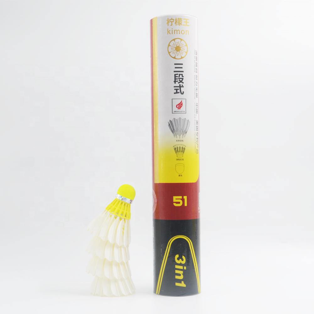 Brand New 3in1 Yellowwish-white Badminton Shuttlecock Unique Design Better Visibility to More Accurate Hit