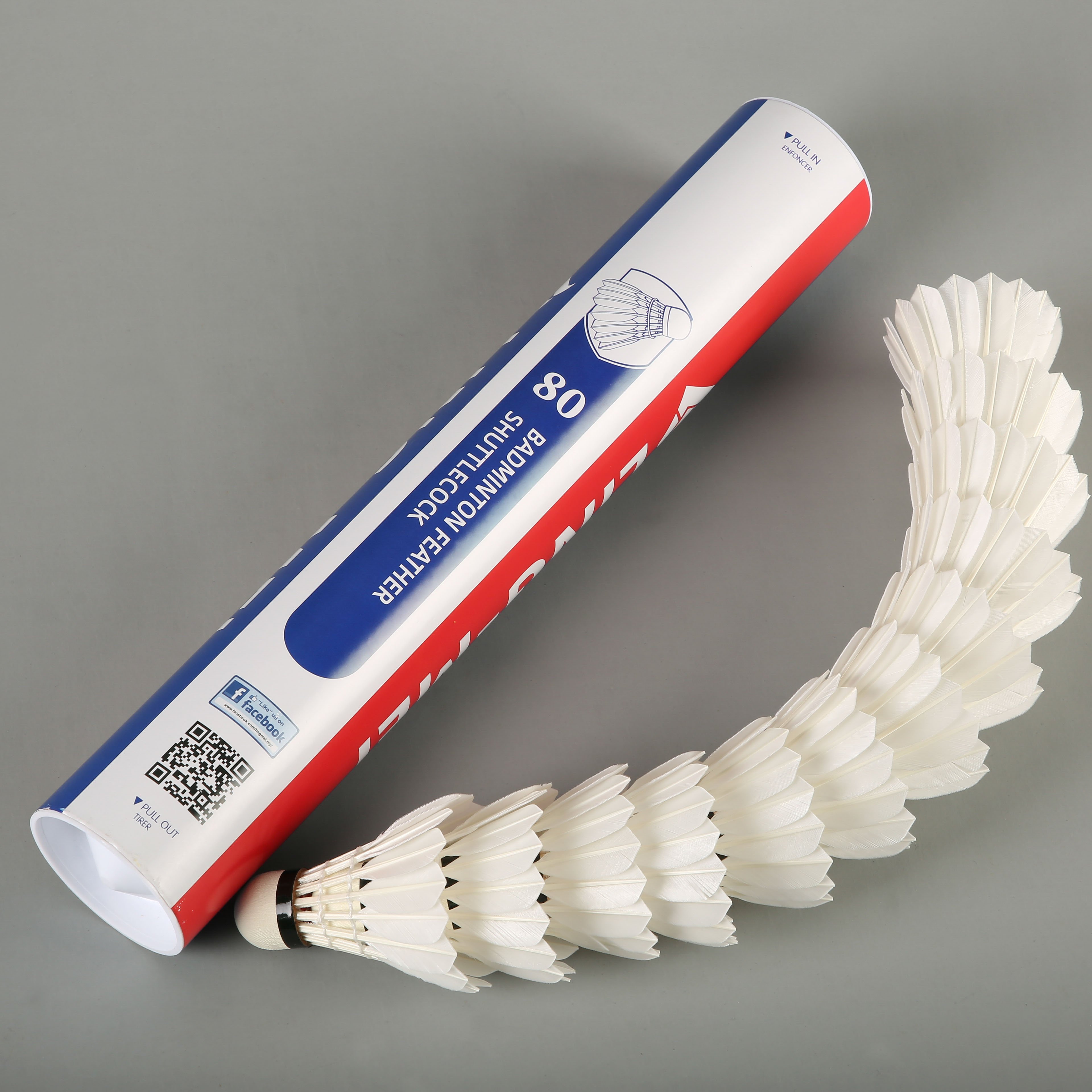 Hot Sell 78 Speed Lingmei 80 Birdies Super White Class A Goose Feather Badminton Shuttlecock For Tournment