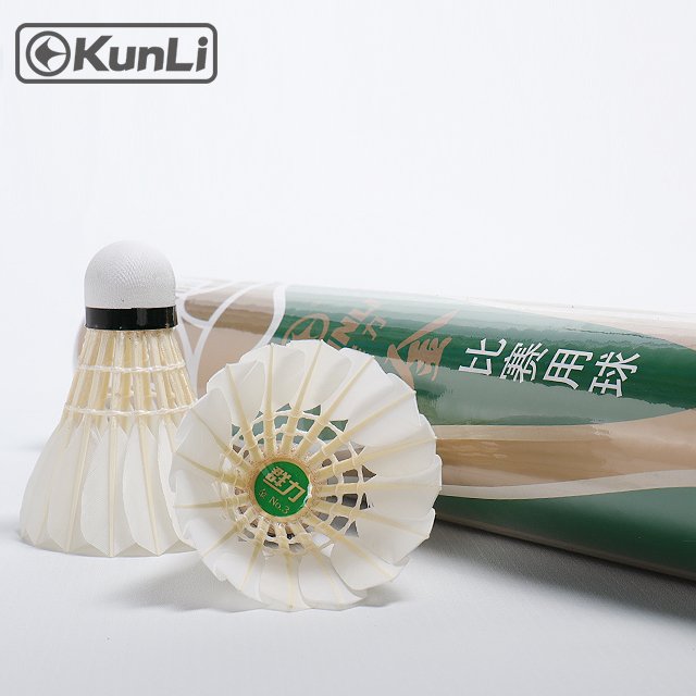 Wholesale Shuttlecock Product KUNLI Goose Feather Badminton Shuttlecock For Tournament