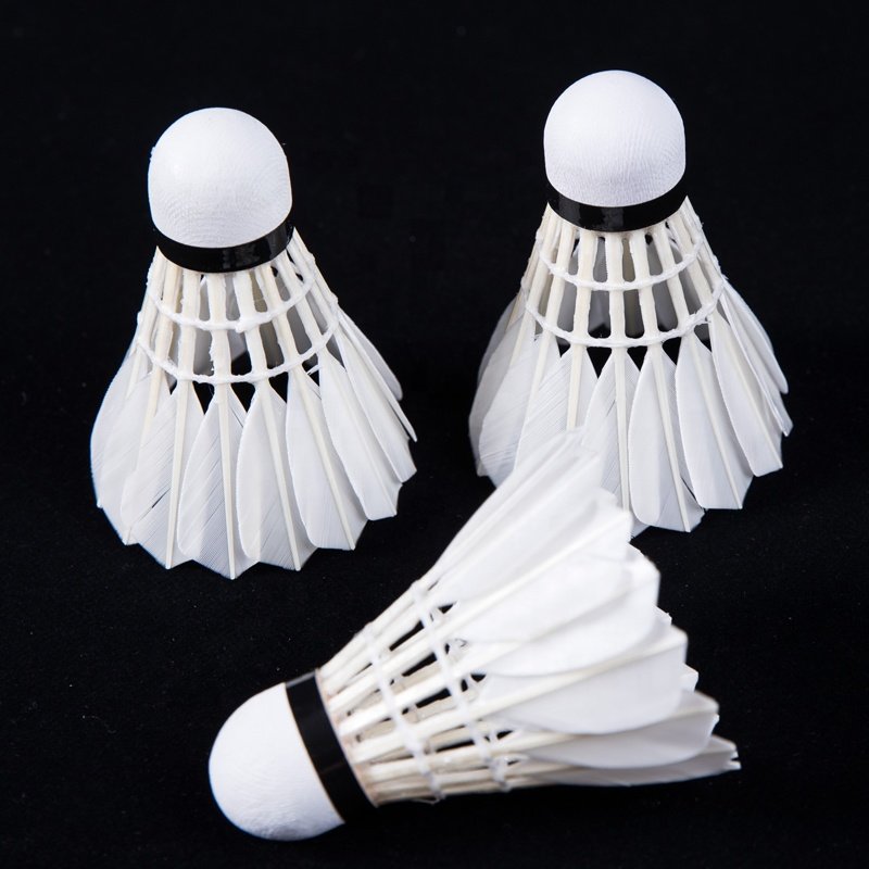 Hot Sale OEM Badminton Ball Cheap Price Wholesale Top Duck Feather Shuttlecock Soft White Chinese Head Packing PCS Color Weight