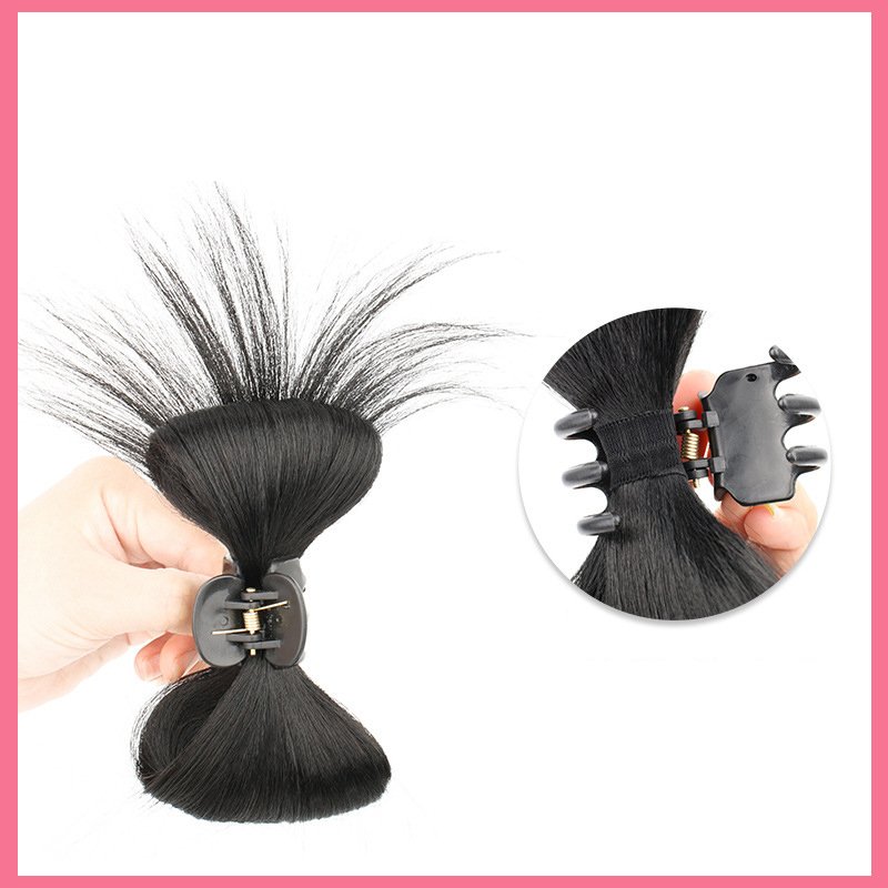 Hot Sale Girl Chicken Nest shuttlecock head grab clip wig fountain high ponytail Hair Claw Clip in Extension