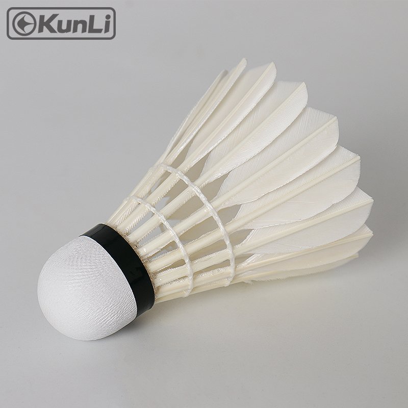 Kunli High Quality Cheap Most Durable Synthetic Duck Feather Badminton Shuttlecock For Training 12pcs