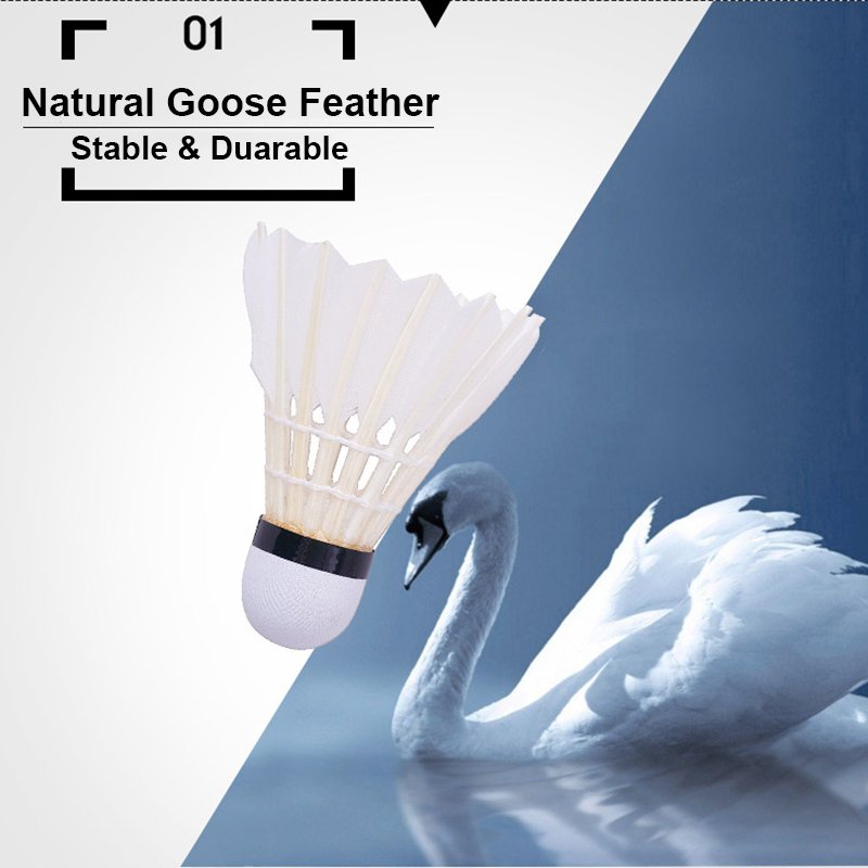 Factory Direct Composite Cork Head Badminton Ball Shuttlecocks, Goose Feather Shuttlecock Badminton
