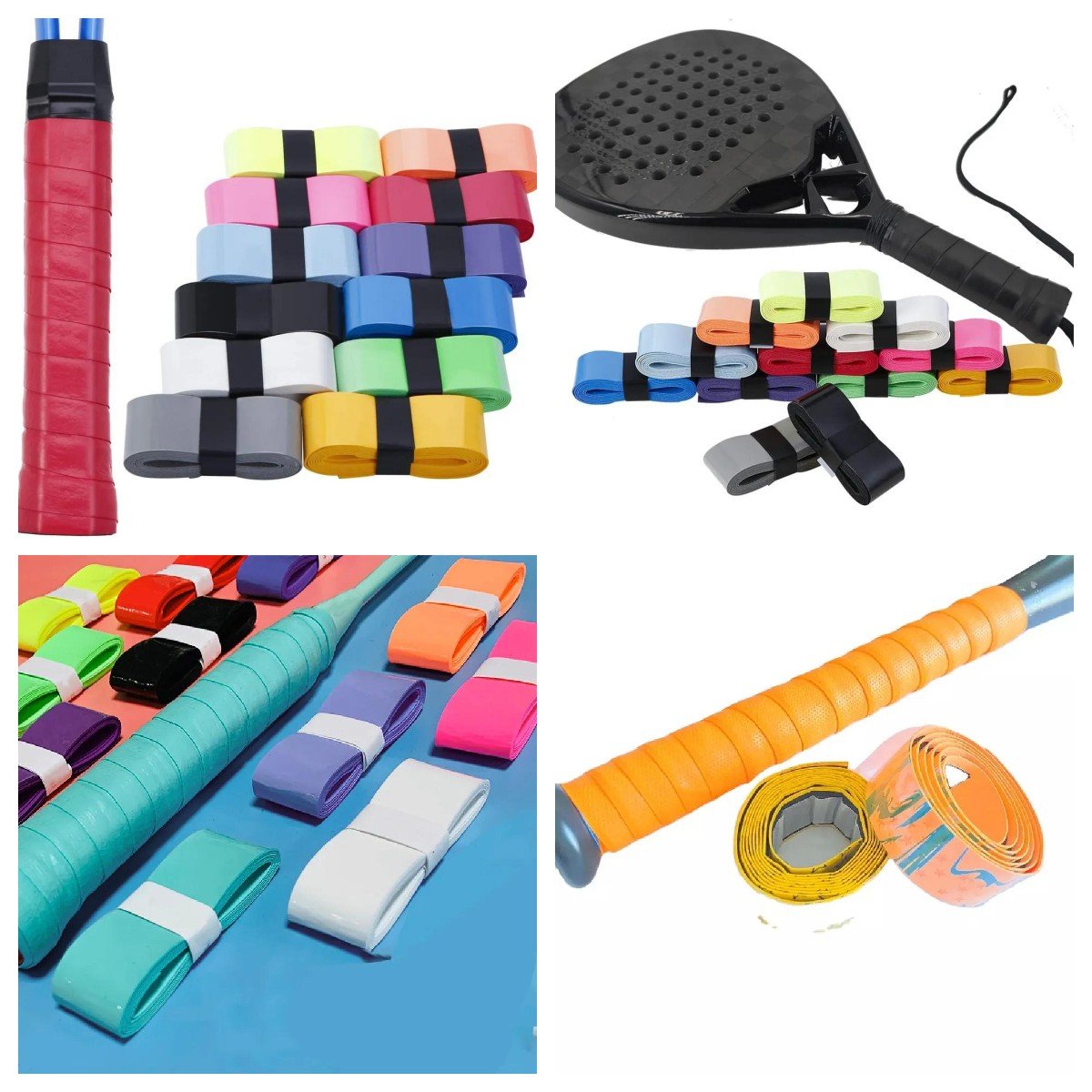 Customizable Colorful PU Anti-Slip Overgrip Tape for Bicycle Handlebar Grips for Badminton and Tennis Rackets