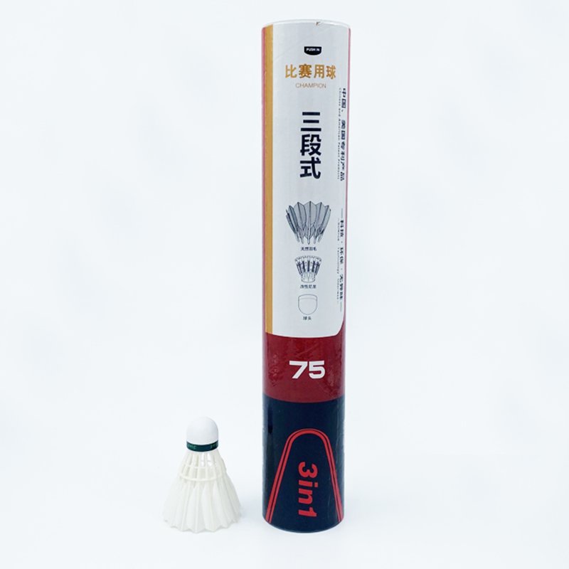 Professional Usage Badminton Shuttlecock Dmantis D75 Model High Level 3in1 Shuttlecock Goose Feather for Tournament