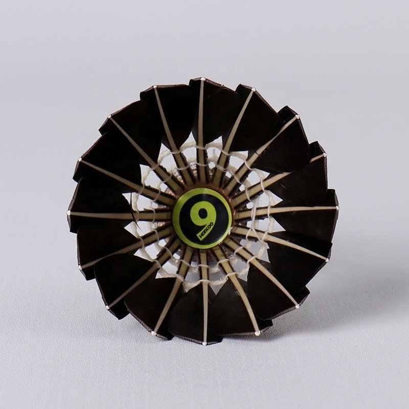 Wholesale Honkoo Badminton Shuttlecock Super Durable Class B Black Goose Feather Shuttlecocks For Tournament 12pcs Shuttle Cock