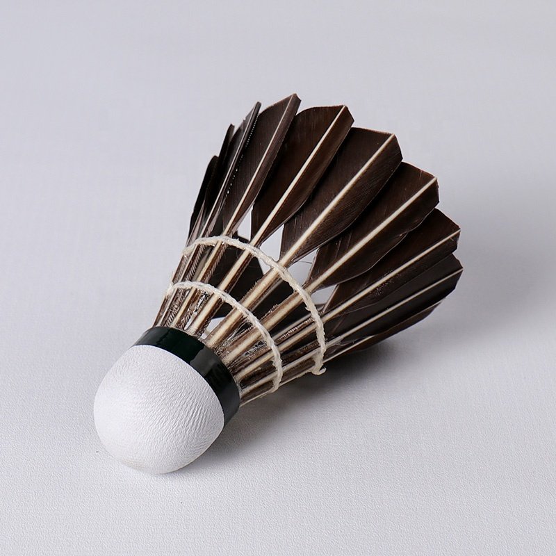 Wholesale Honkoo Badminton Shuttlecock Super Durable Class B Black Goose Feather Shuttlecocks For Tournament 12pcs Shuttle Cock
