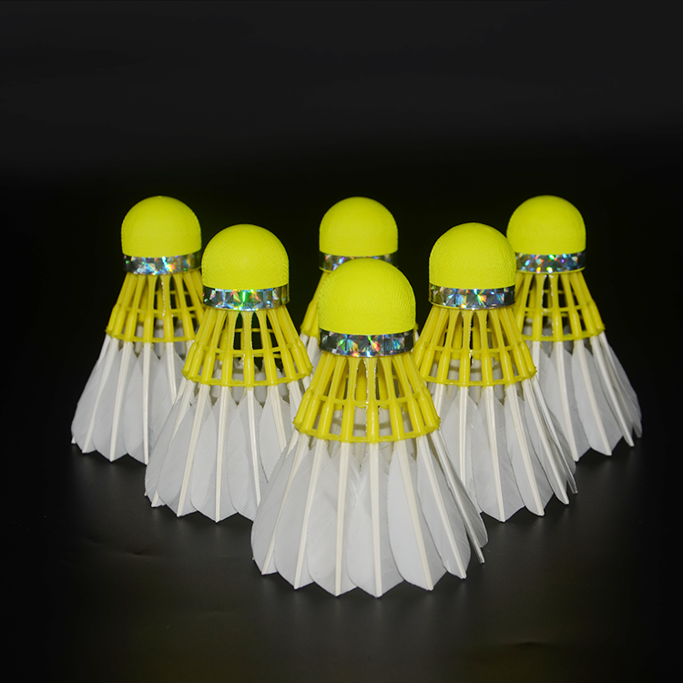 3 in 1 Hot Seller Pro Petrel 767 Club Training Promotional fluorescent yellow PU cork feather Badminton Shuttlecock
