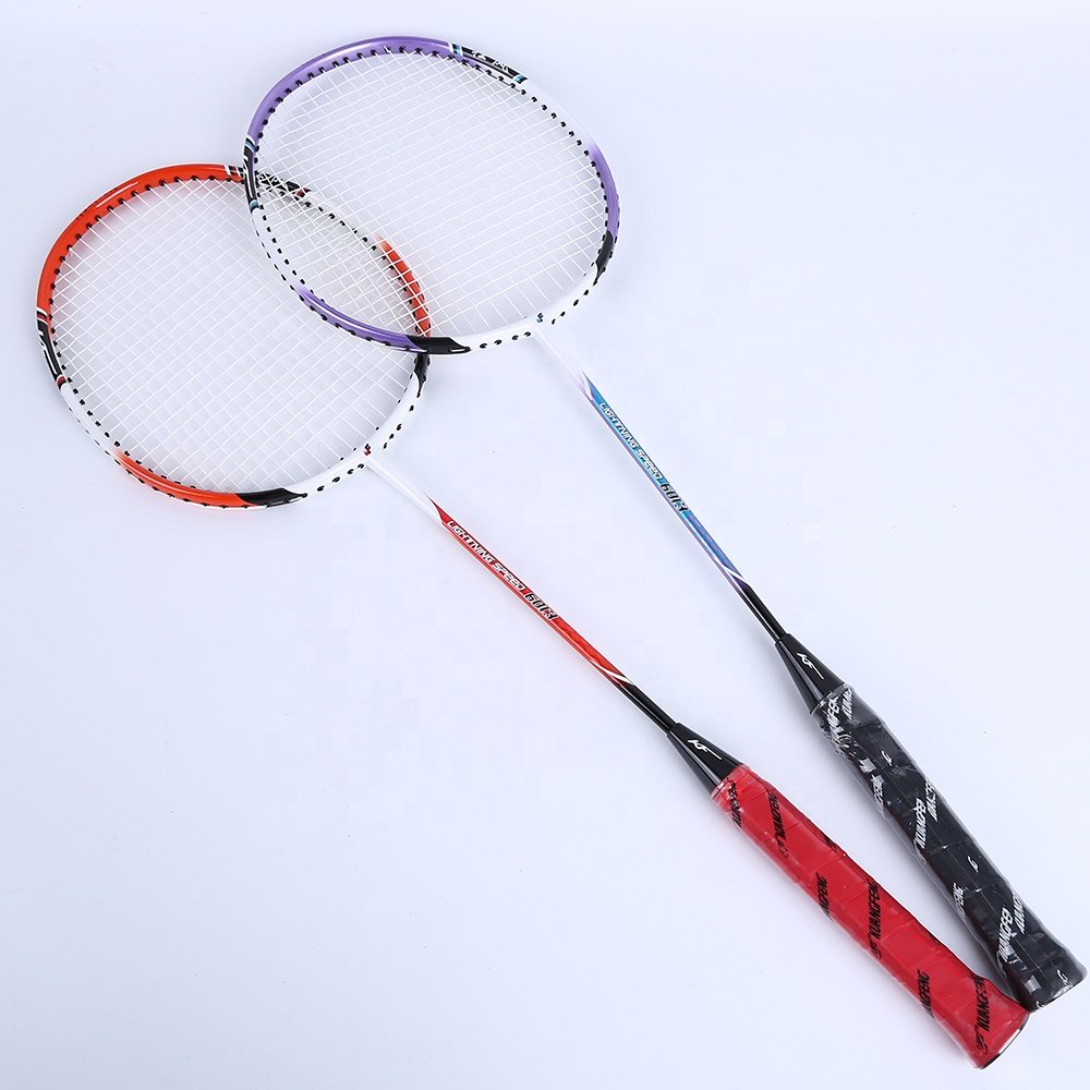 Hot Sale Aluminium Badminton Racket Set School Sporting Competition Training Racket with Shuttlecock
