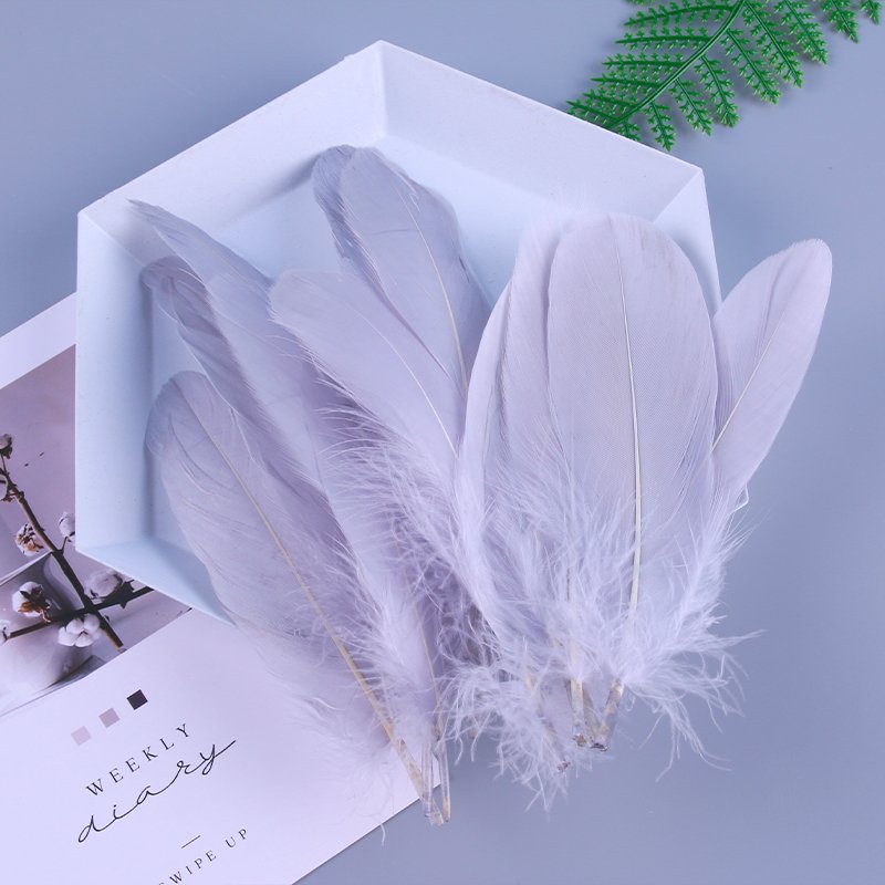 Macaron Color Small Hard Floating Feather Goose Feather Dream Catcher Cat Stick Decoration DIY Handmade Clothing Accessories