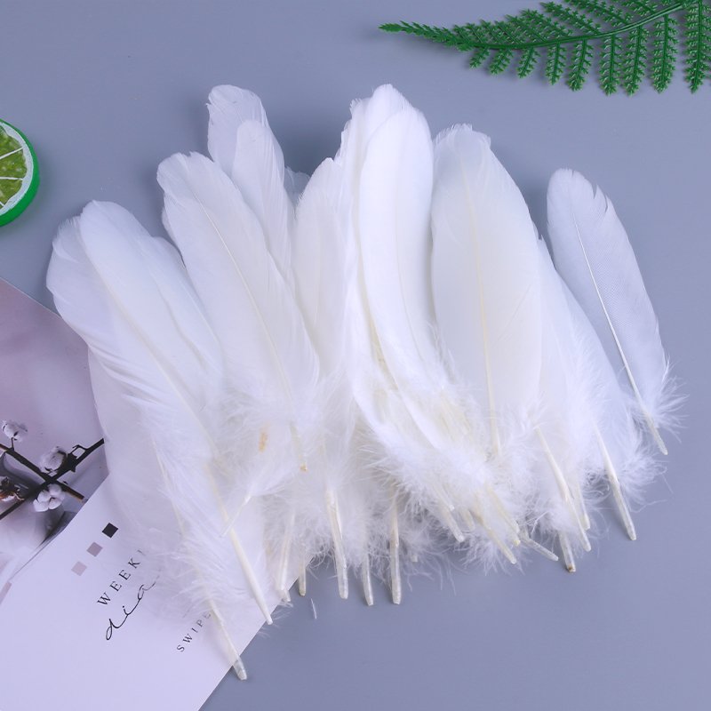Macaron Color Small Hard Floating Feather Goose Feather Dream Catcher Cat Stick Decoration DIY Handmade Clothing Accessories