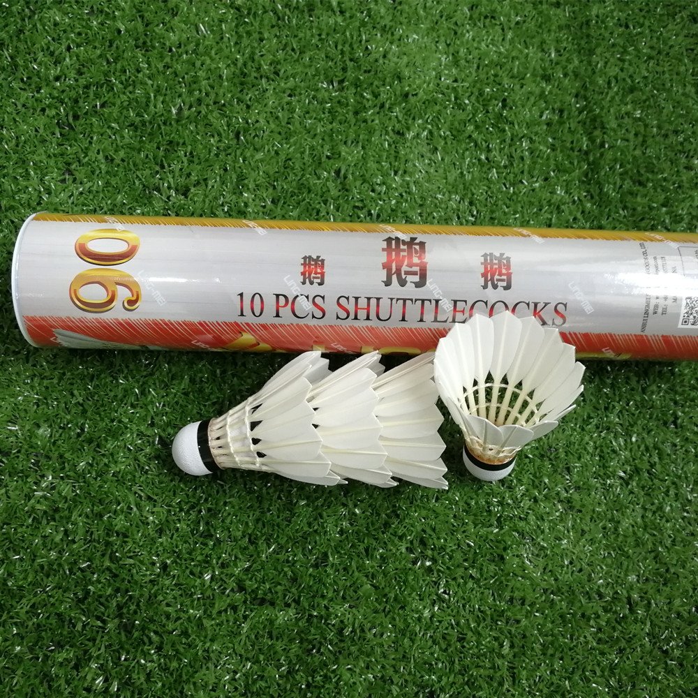 Lingmei brand 90 goose feather badminton shuttlecock in simiar quality as AS50