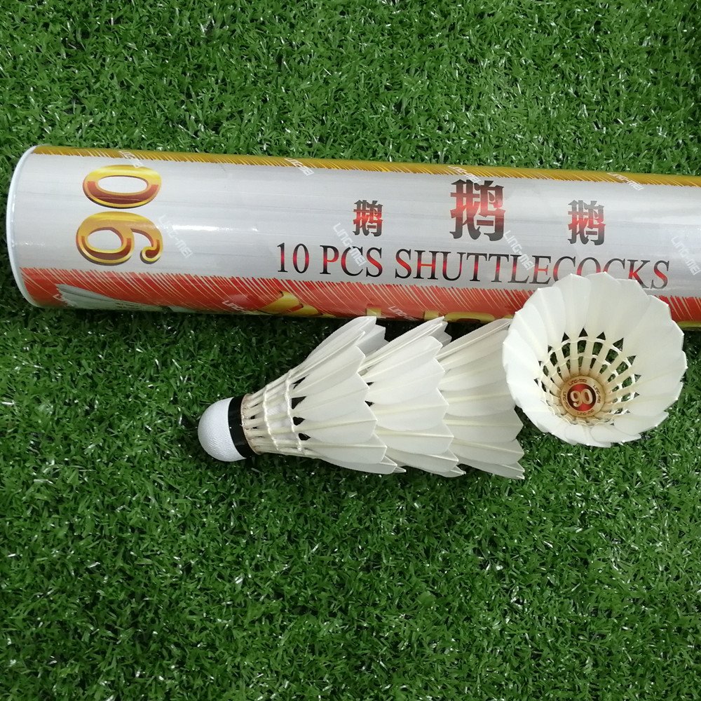 Lingmei brand 90 goose feather badminton shuttlecock in simiar quality as AS50
