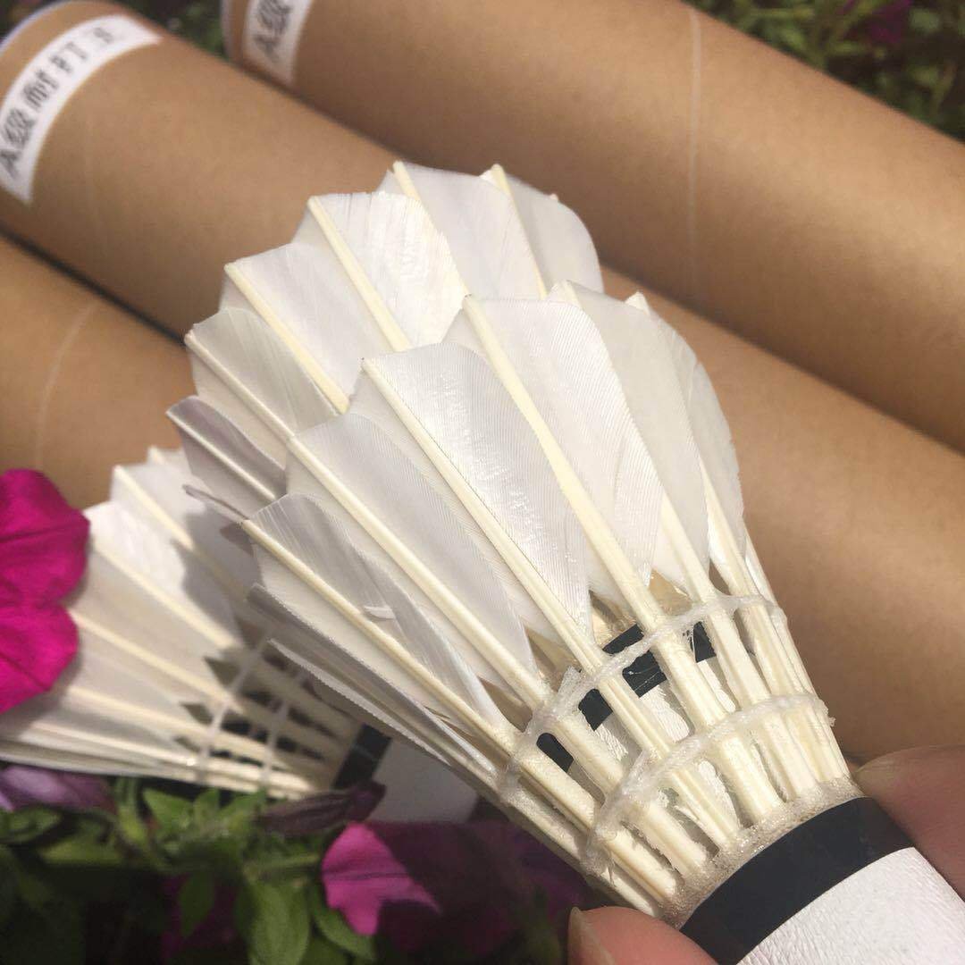 Tournament Best Durability shuttlecock Professional test Approved Durable Straight Long Goose Feather Badminton Shuttlecock