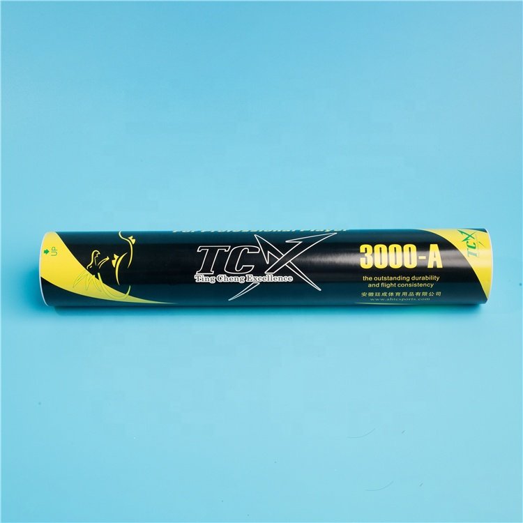 TCX 3000-A series duck feather badminton feather shuttlecocks with advanced glue and technology & good hand-feeling