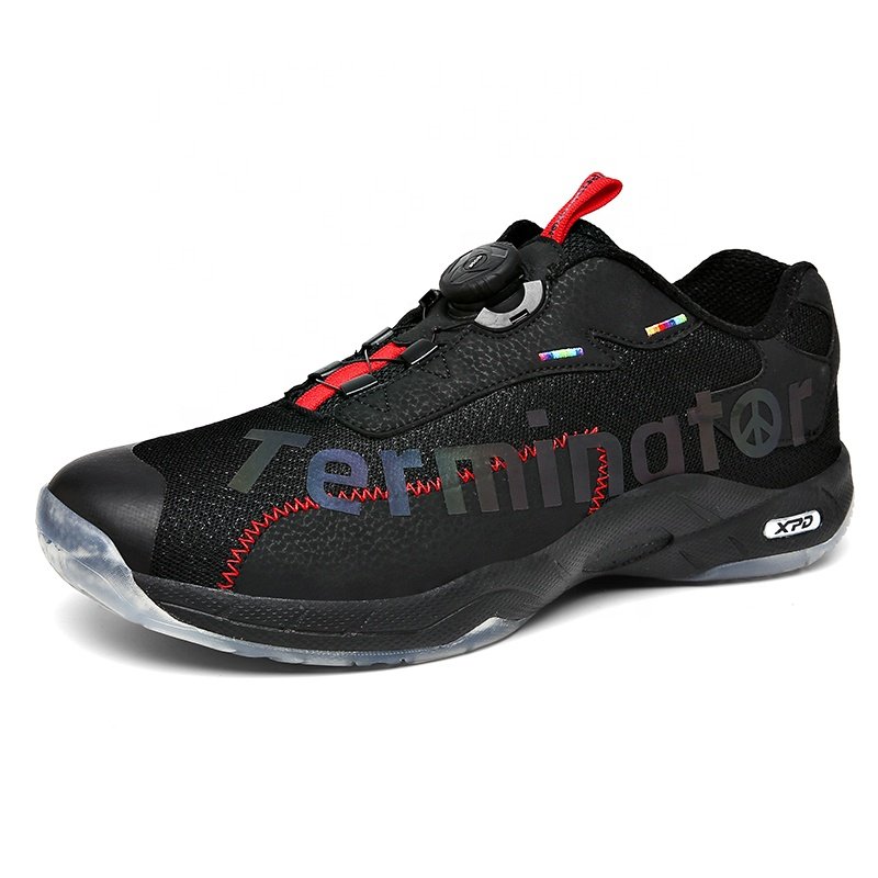 High Quality Black New Design Breathable Best Cushioning Shuttlecock Sport Shoes for Men Women