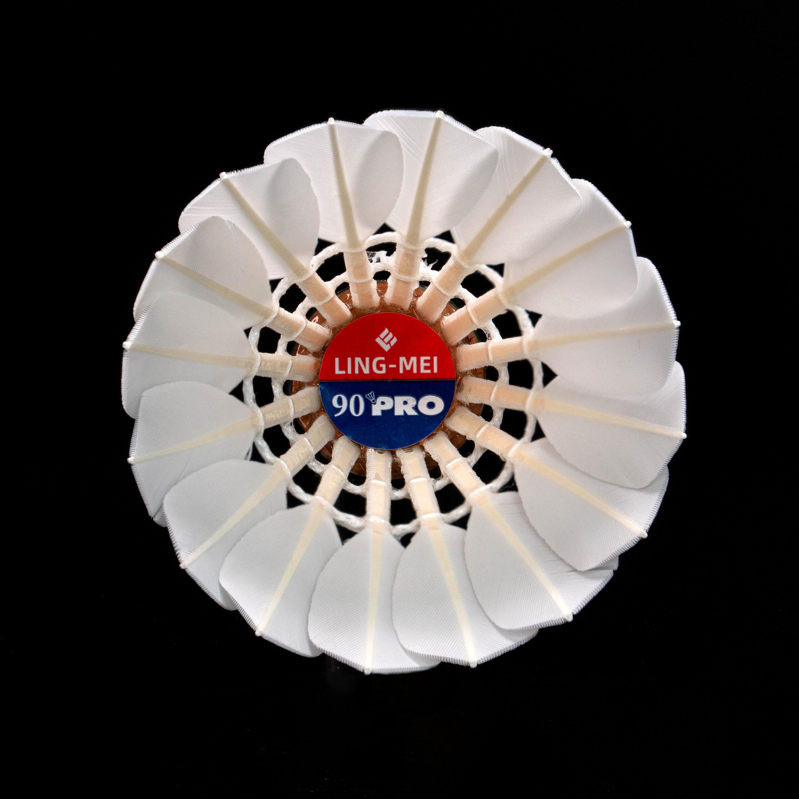 LINGMEI-90PRO LINGMEI brand factory supply bwf approved most durable goose feathers shuttlecock