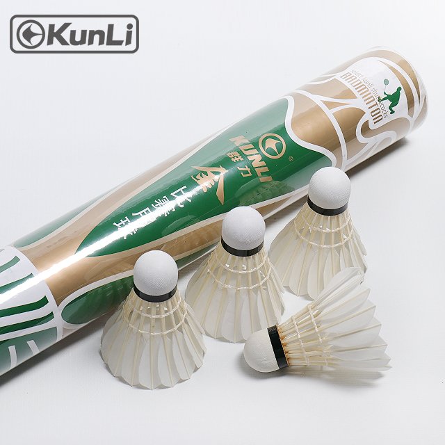 Wholesale Badminton Ball KUNLI Goose Feather Badminton Shuttlecock For Tournament