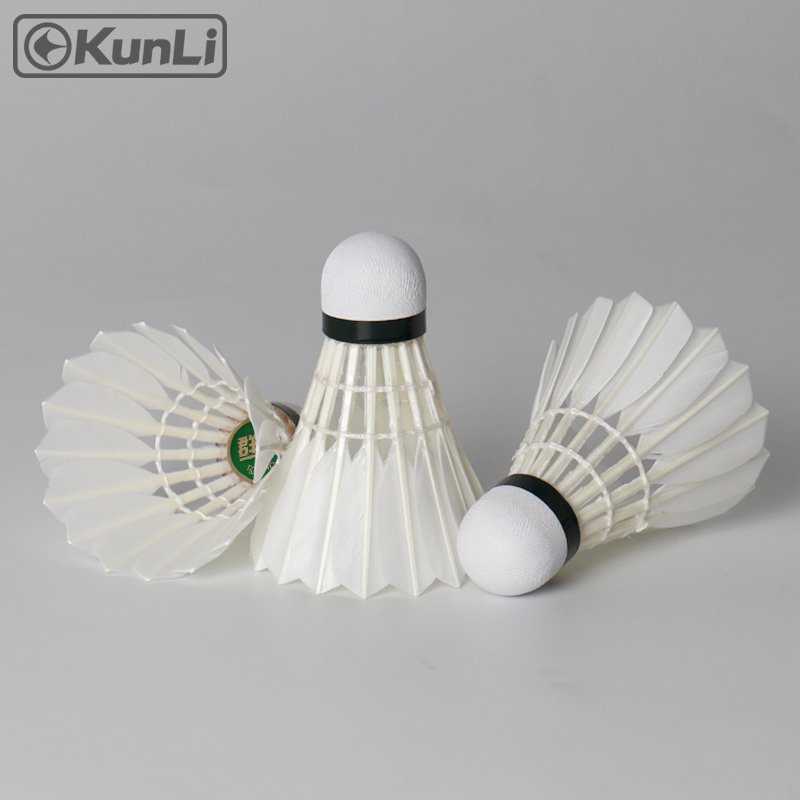 Wholesale Badminton Ball KUNLI Goose Feather Badminton Shuttlecock For Tournament