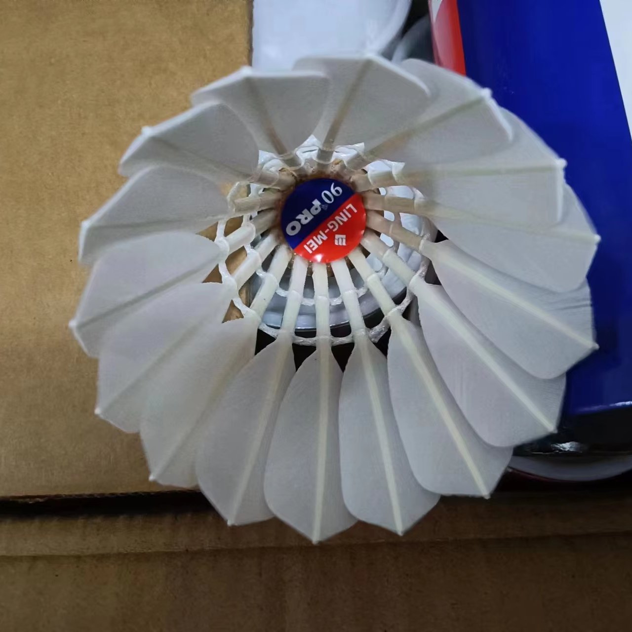 BWF goose feather natural cork shuttlecocks for tournament lingmei 90pro