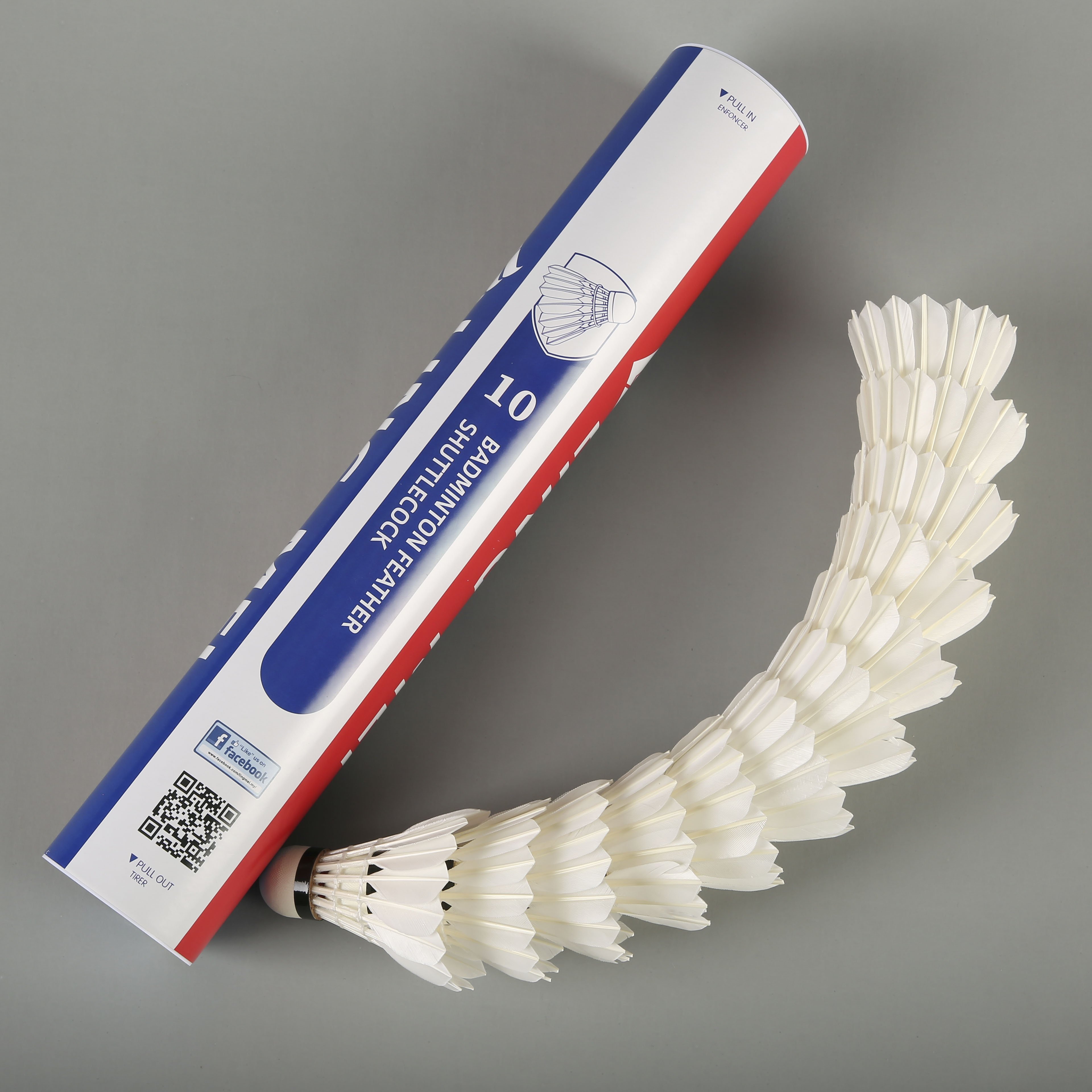 Wholesale brand high quality reasonable price Feather Badminton Shuttlecocks