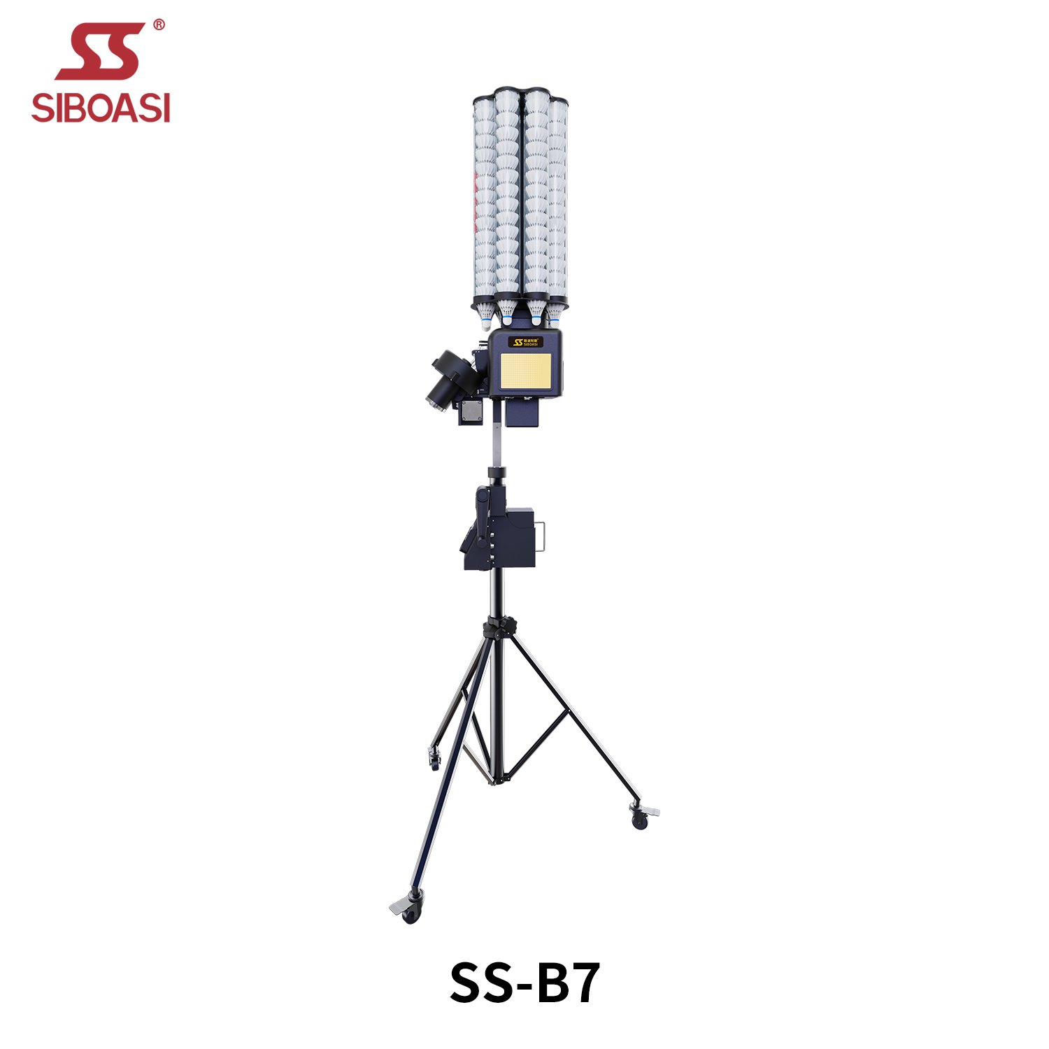 Customized SIBOASI Badminton Machine Shuttlecock Shooting Machine Badminton Shuttle Feeder Machine With CE