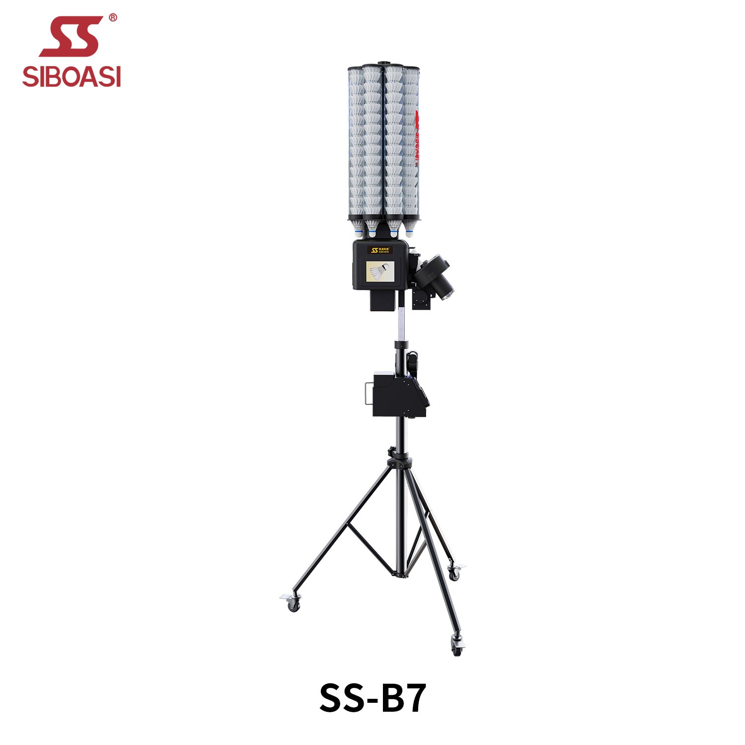 Customized SIBOASI Badminton Machine Shuttlecock Shooting Machine Badminton Shuttle Feeder Machine With CE