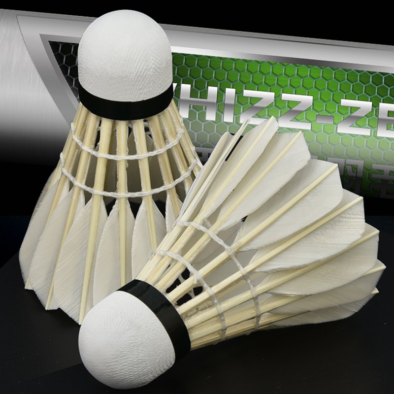 WHIZZ Strong durability ZE5 black to white goose feather badminton shuttlecocks for professional players