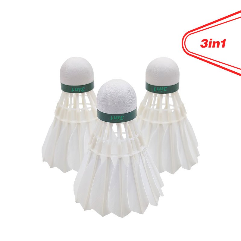 High Quality Dmantis 3in1 Badminton D60 Shuttles Super Durable Natural Feather Shuttlecock For Training and Competition