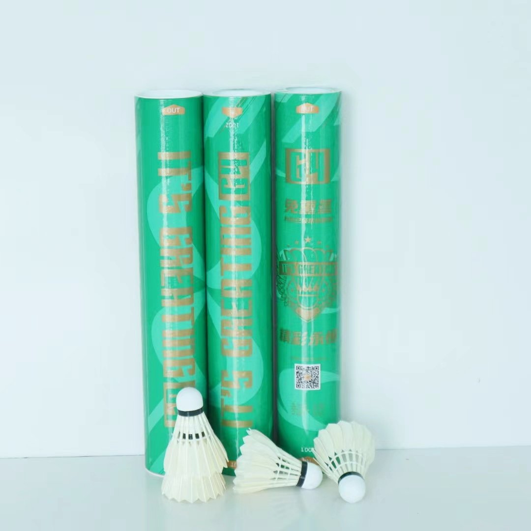 Super Durable Class C Goose Feather with pu cork badminton shuttlecock