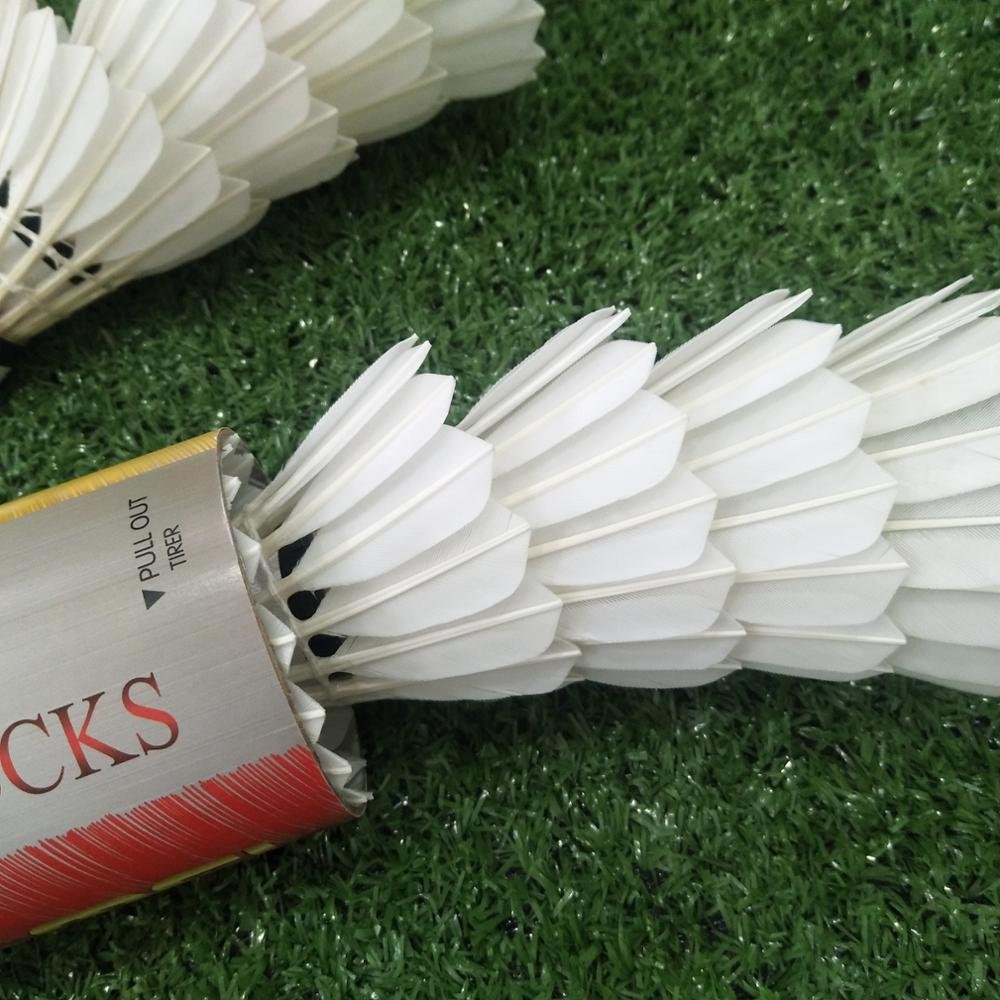 Lingmei Brand 80 White Goose Feathers badminton shuttlecock most durable shuttles