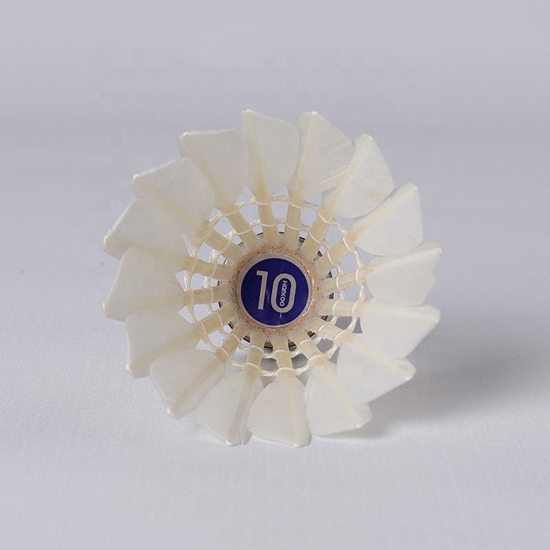 Wholesale Honkoo Badminton Shuttlecock Super Durable Duck Feather Shuttlecocks For Tournament 12pcs Shuttle Cock