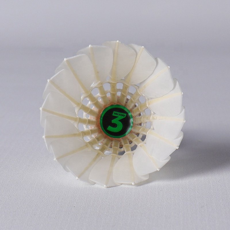 Wholesale Honkoo Badminton Shuttlecock Super Durable Class B Goose Feather Shuttlecocks For Tournament 12pcs Shuttle Cock