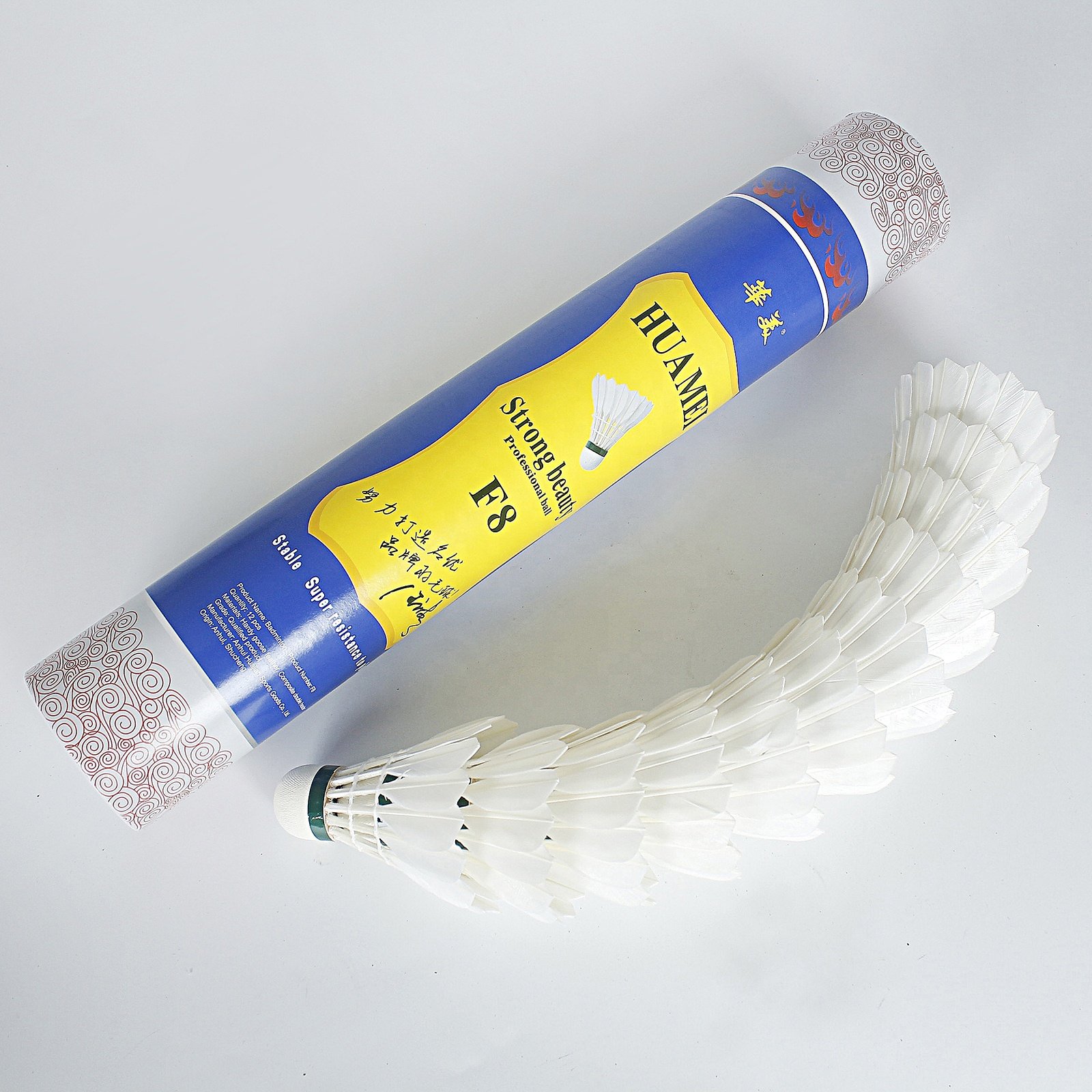 12 Pack With Resistant Outdoor Match Goose Feather Ball Training Ball Resistant Abrasion Badminton